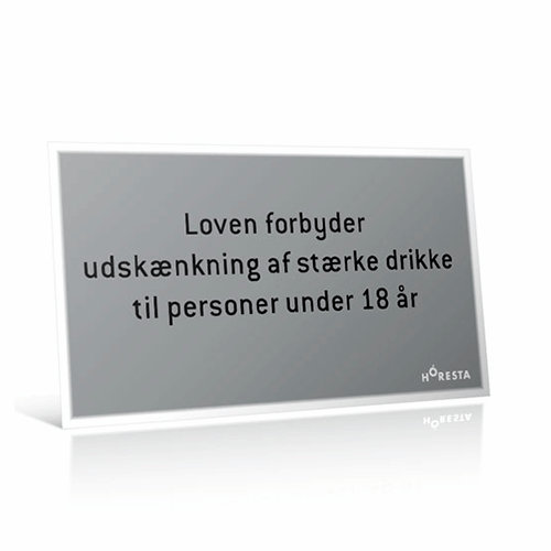 Forbud mod udskænkning af spiritus (klistermærke)